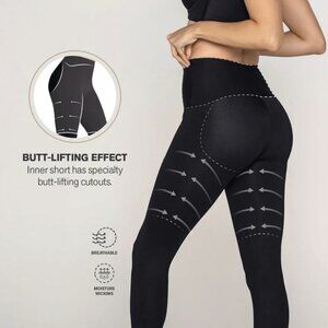 Leonisa - Sculpting Shaper Legging with Butt-Lifting Inner Short Size Large